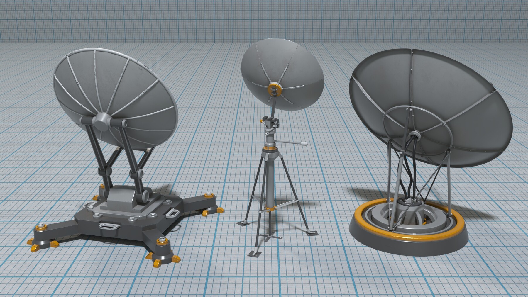 ArtStation - Antenna - TV - Satellite - Antena Low-poly 3D model
