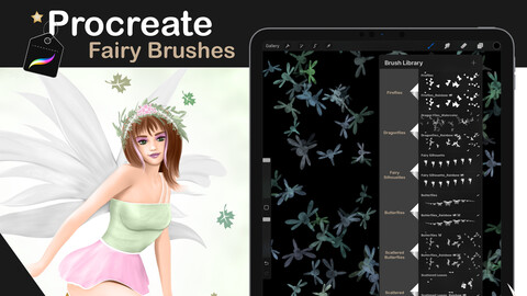 Fairy Procreate Brushes | Butterfly, Firefly and Dragon Fly Procreate Brushes