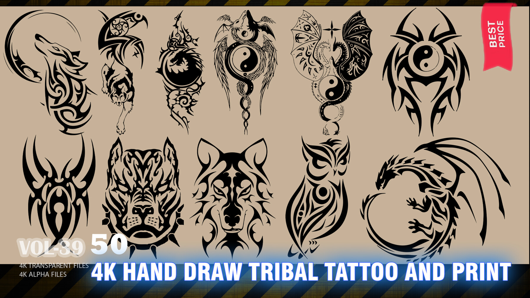 predator tribal tattoo