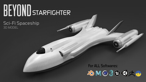 BEYOND Spacefighter - Sci-Fi Spaceship Outside 3D MODEL