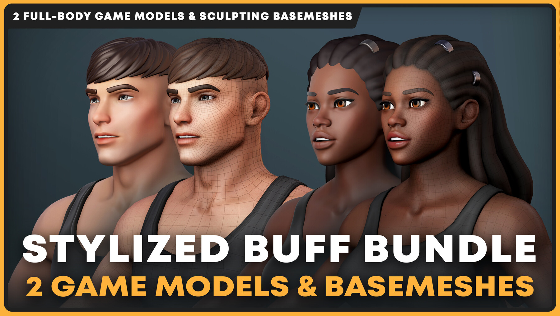 ArtStation - Stylized Buff Game Models & Basemeshes Bundle | Game Assets