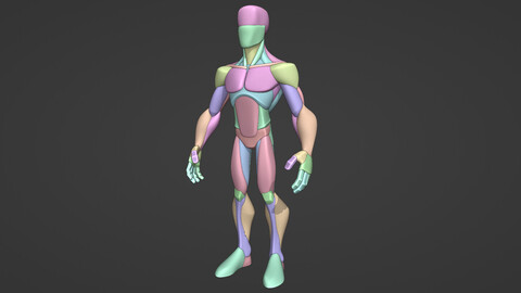 Infinity Style Stylized Male Anatomy Blockout