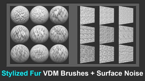 Stylized Fur VDM Brushes + Surface Noise