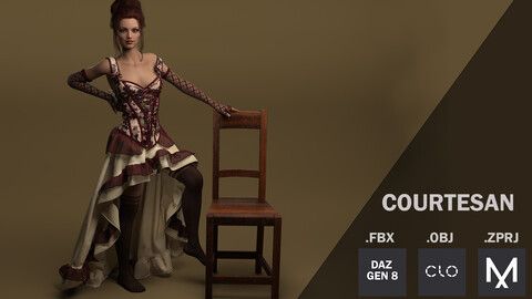 Old West Courtesan| .obj .fbx .zprj