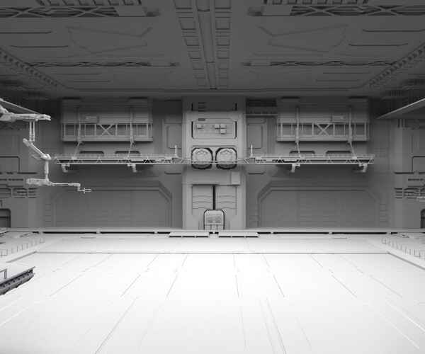 ArtStation Sci Fi HANGAR. Resources