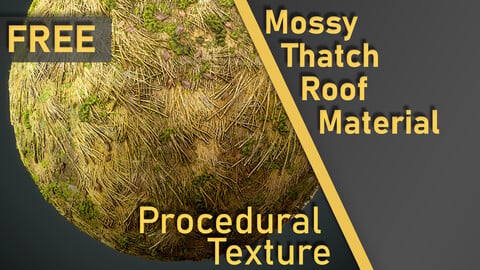 Mossy Thatch Roof Material