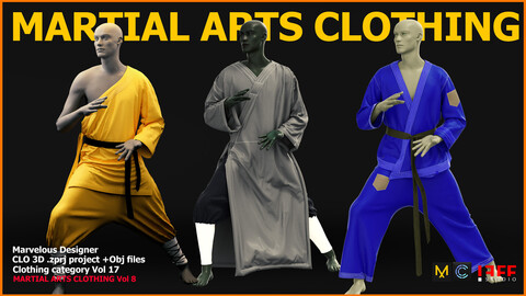 MARTIAL ARTS CLOTHING 8 (Projects Files: Zprj , OBJ) VOL 17