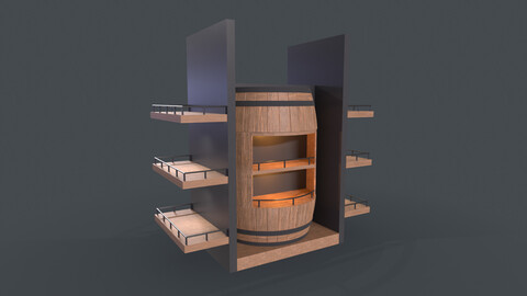 Whiskey barrel stand