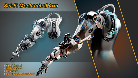 Sci-Fi Mechanical Arm / FBX, Obj