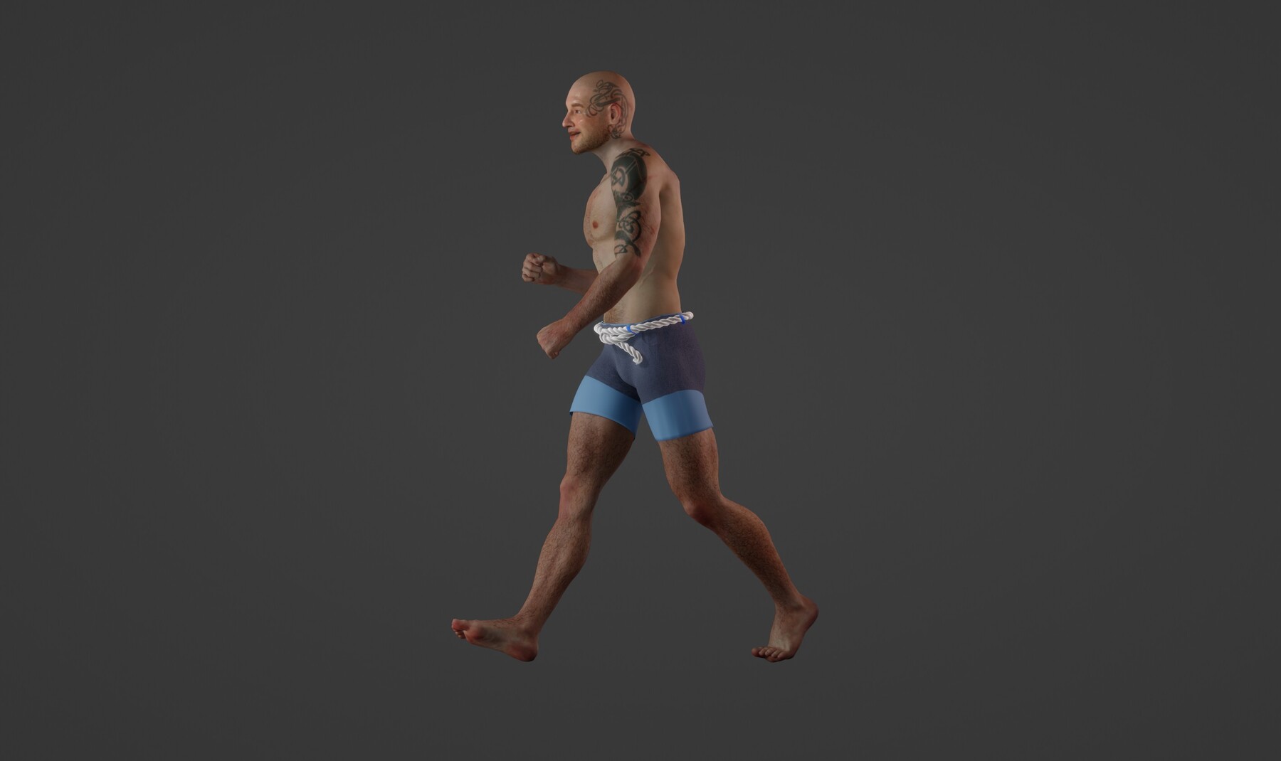 Artstation Bald Fighter Resources