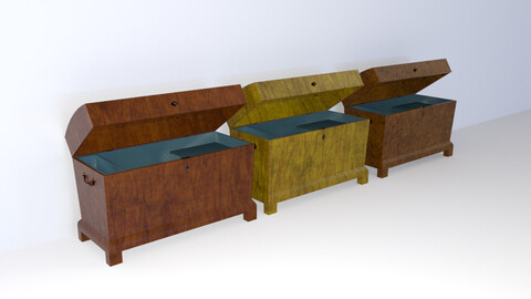 19th Century Chest Biedermeier Style for Daz