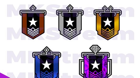 Twitch sub badges Tom Clancy's Rainbow Six Siege rank