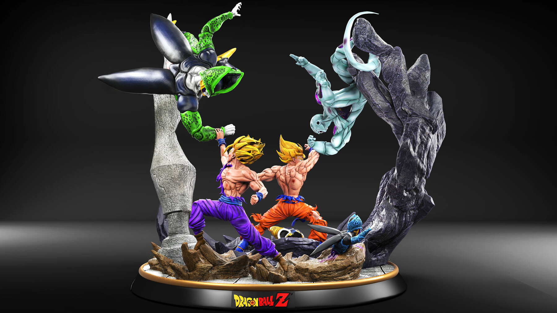 Free STL file Dragon Ball Saga Cell Diorama đă»Model to download
