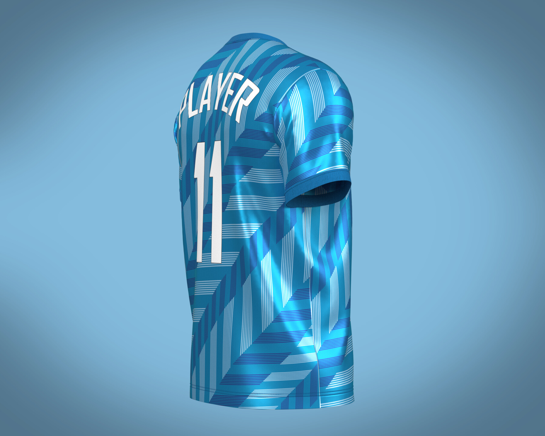 ArtStation - Soccer Red & Blue Jersey Player-03