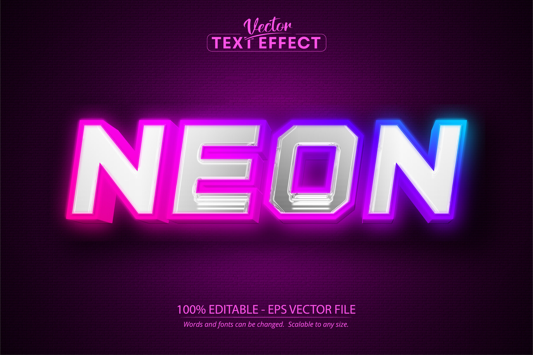 ArtStation - Neon text effect, editable neon light text style | Artworks