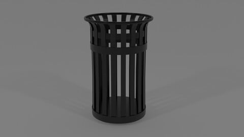 Trashcan low-poly model