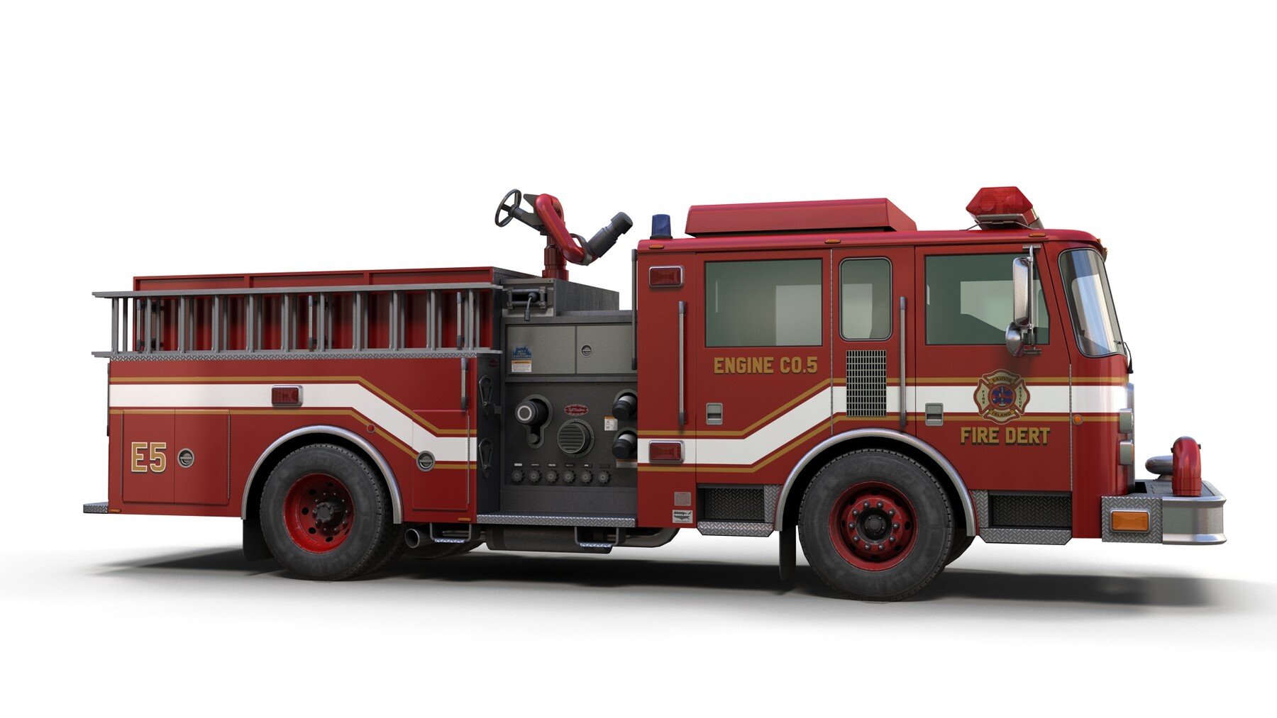 ArtStation - Fire truck | Game Assets