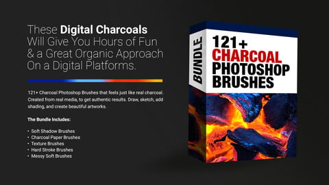 121+ Charcoal Photoshop Brushes