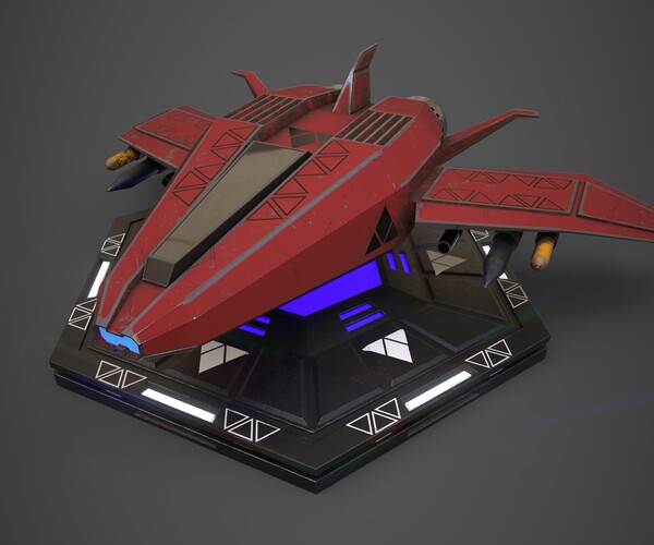 ArtStation - Sci-Fi Spaceship Plane | Game Assets