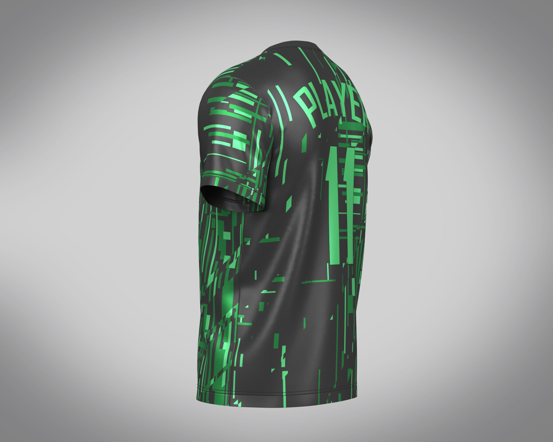 Soccer Black And Green Football Jersey Player-11