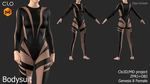 Bodysuit. Marvelous Designer/Clo3d project+OBJ