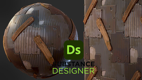 Stylized Corrugated Panels - Substance 3D Designer
