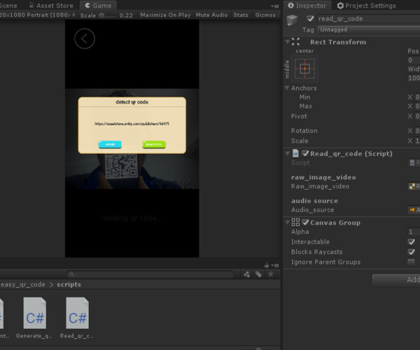 ArtStation - Unity Tool - Easy QR Code | Resources