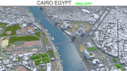 Cairo city  Egypt 3d model 130km