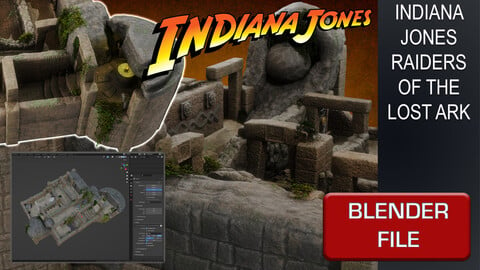 Indiana Jones Raider of The Lost Ark in Blender 3 (Fully Animated) Download Pack