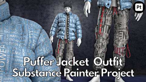 Puffer jacket No.1 : Substance Painter Project