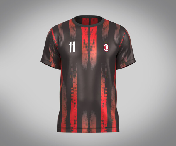 ArtStation - Soccer Black and Red Jersey Player-04