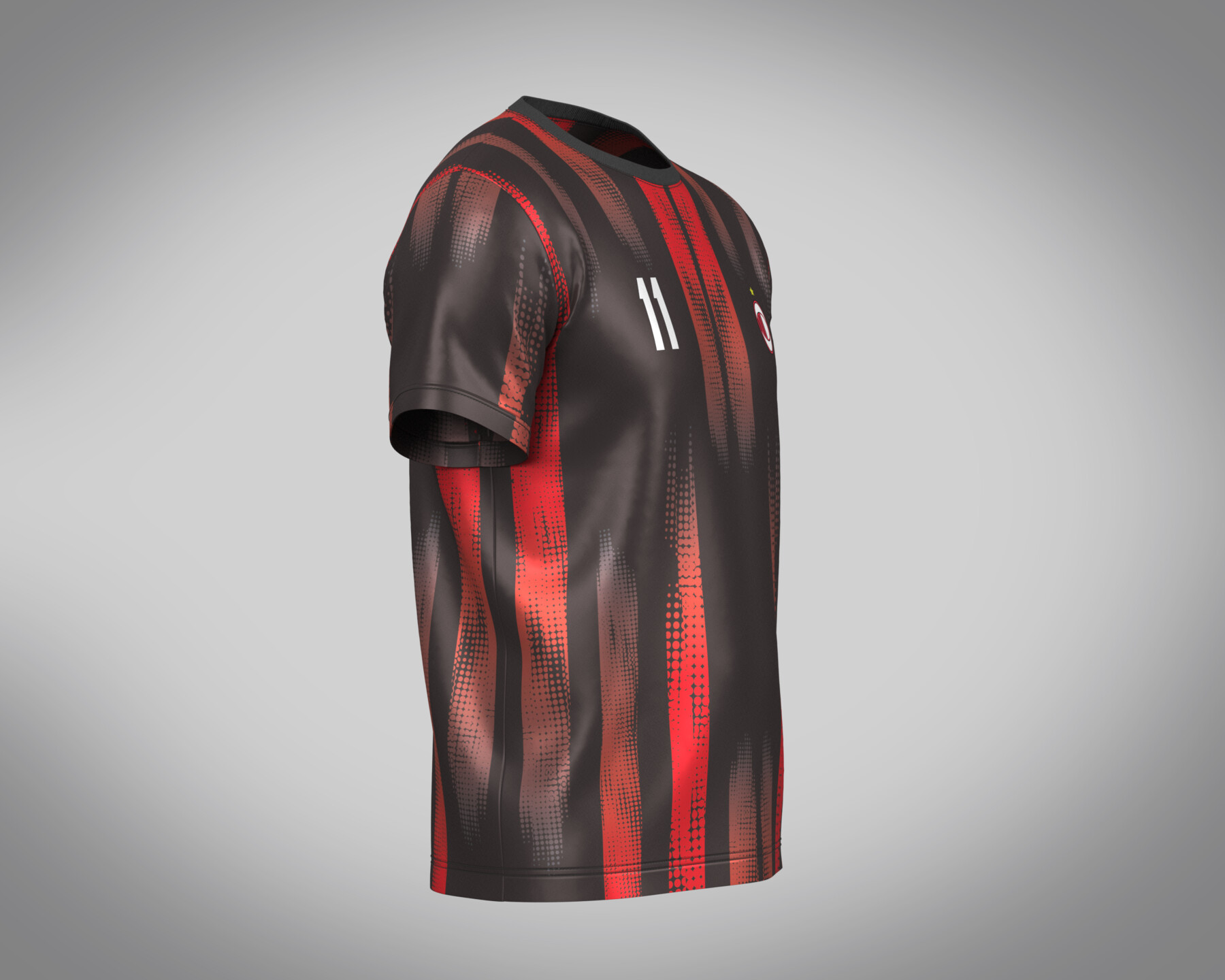 ArtStation - Soccer Black and Red Jersey Player-04