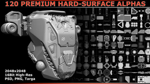 Premium Hard-Surface Alphas - 120 Part -