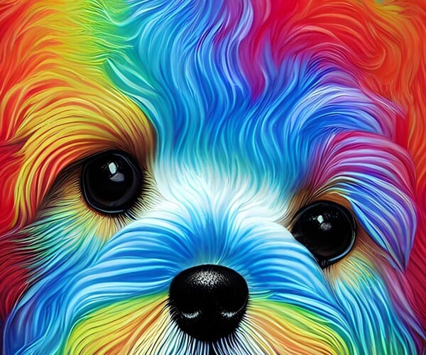 ArtStation - Iridescent Holographic Dog 6 | Artworks