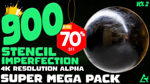 -- 900 -- Stencil Imperfection 4k - (SuperMegaPack) - V2