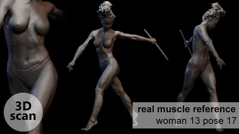 3D scan real muscleanatomy Woman13 pose 17