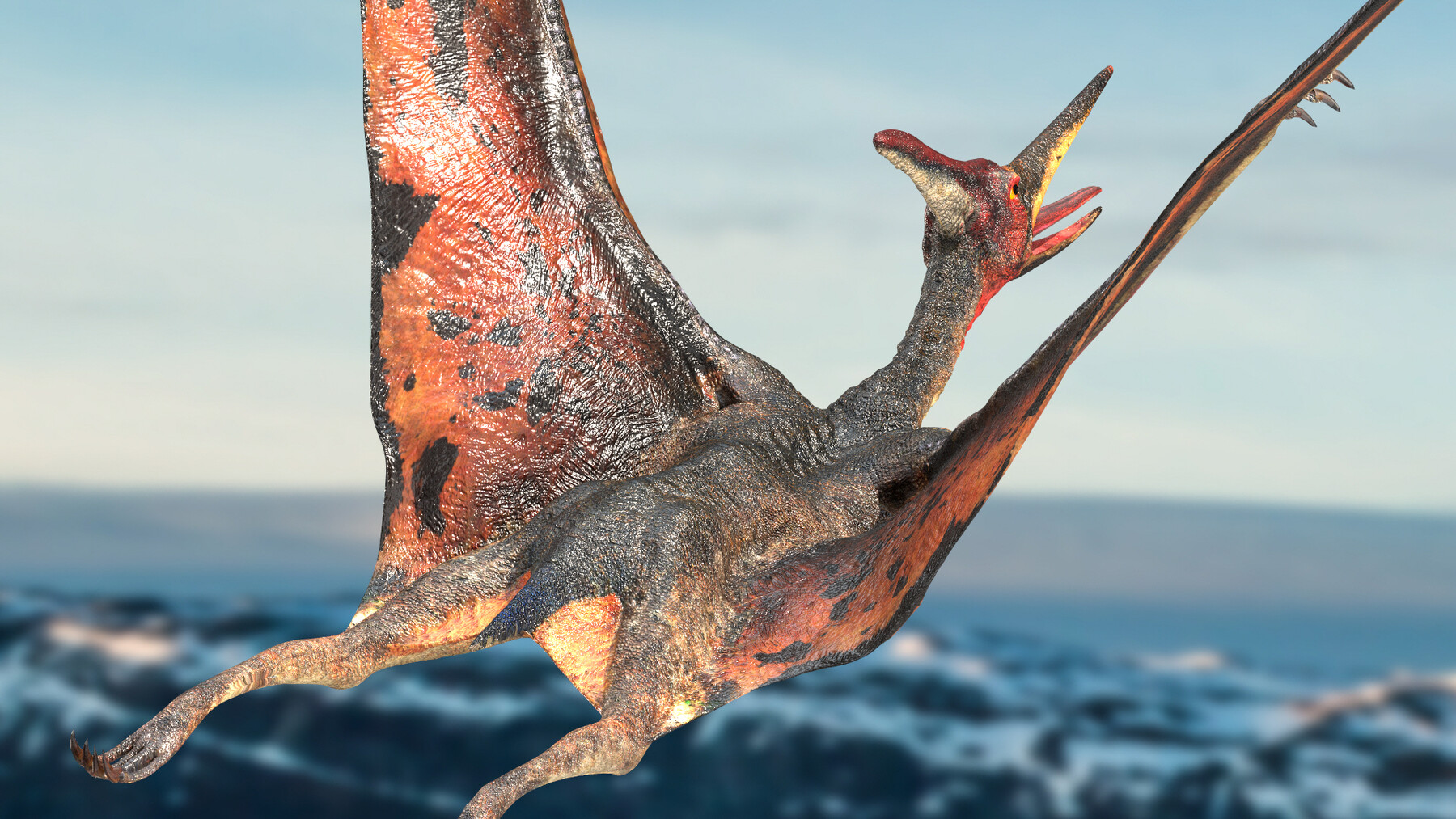 Pteranodon pterosaur white rigged 3D - TurboSquid 1479528