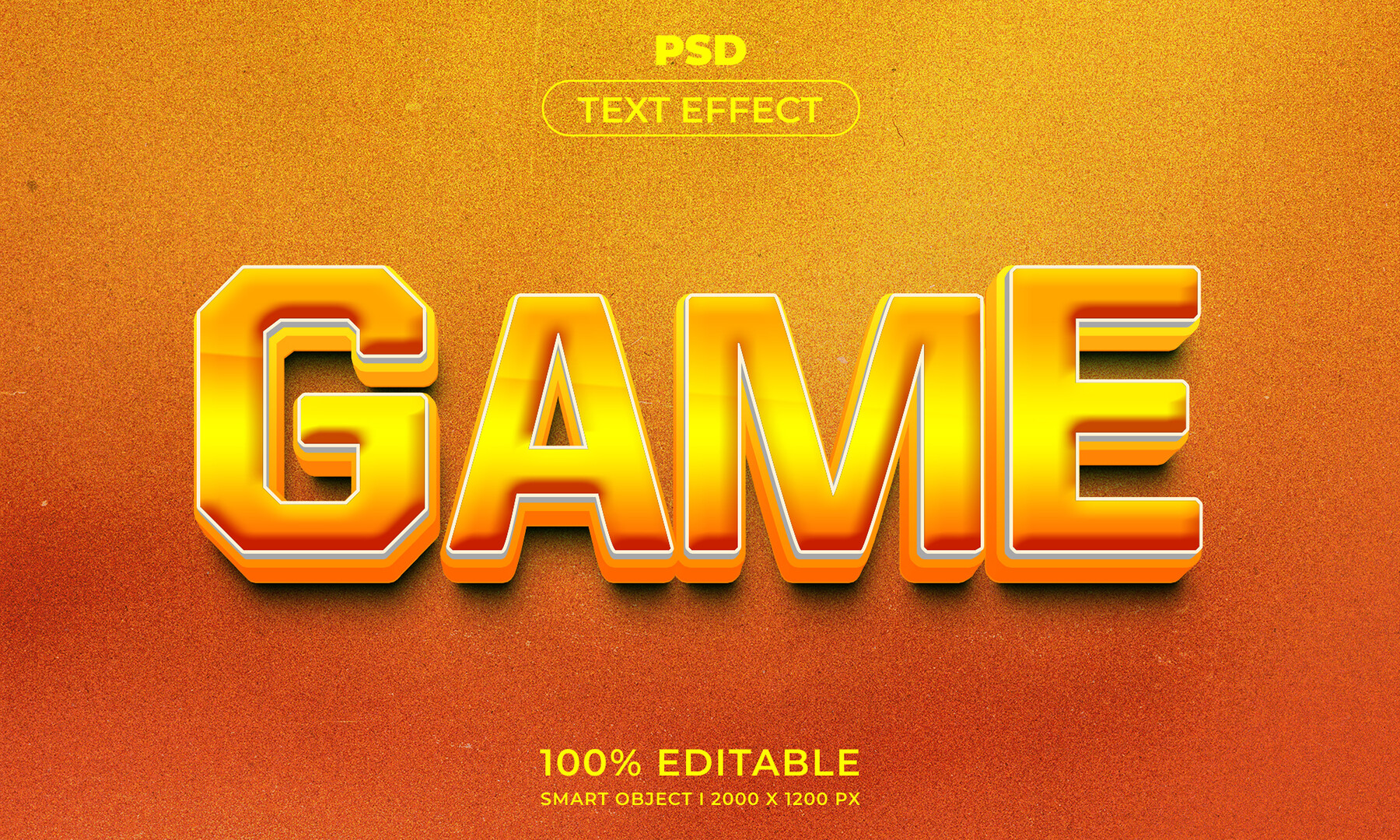 ArtStation - 3D Game PSD fully editable text effect. Layer style PSD ...