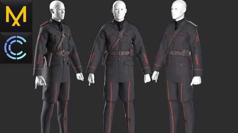 Military Outfit Male OBJ mtl FBX ZPRJ