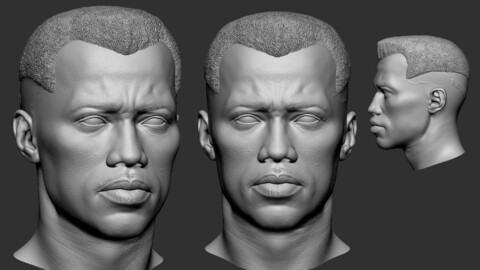 Wesley Snipes_Blade likeness for print 3d