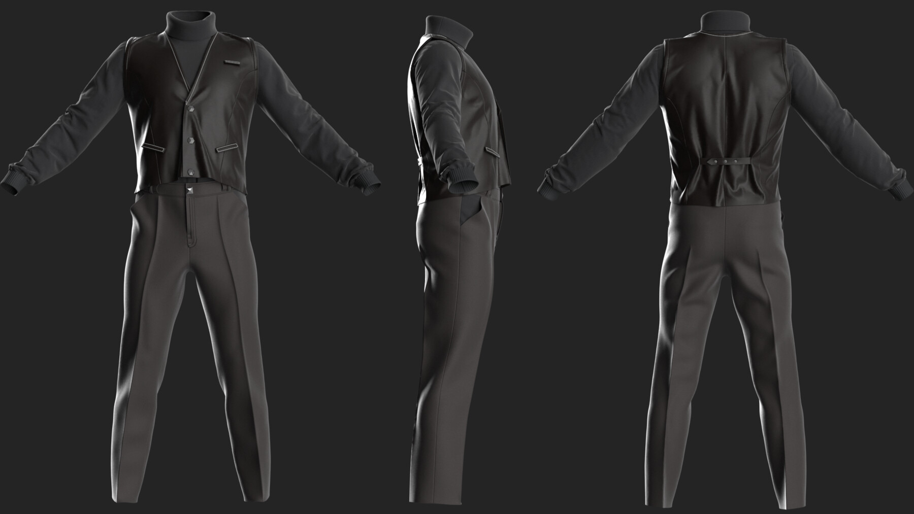 ArtStation - Men's two-piece suit Marvelous Designer / Clo 3D project ...