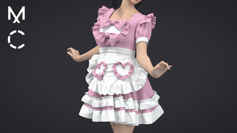 Lolita Dress/Marvelous Designer/Clo3D+OBJ