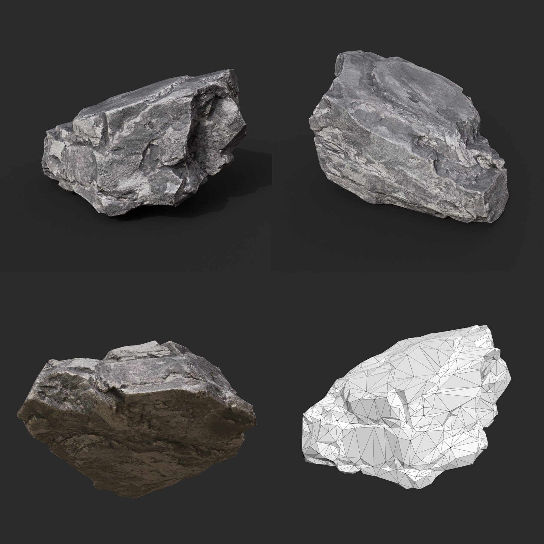 ArtStation - Gray Rock Modular 221115 - Ultra HD 16K Texture | Game Assets