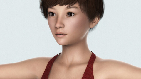 Beautiful Teen Girl 3D Character