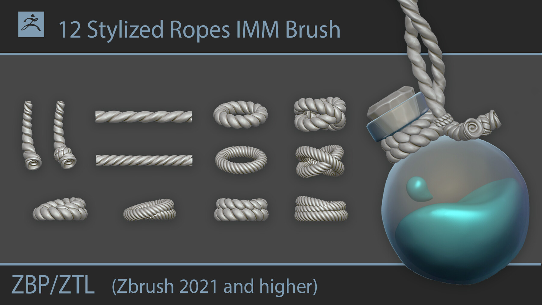 ArtStation - Stylized Ropes IMM Brushes | Brushes
