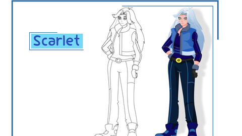 Character Design "moon girl"