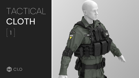 Tactical Cloth 01 - Marvelous Designer, CLO 3D