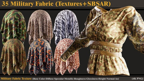 35 Military Fabric (Texture + SBSAR)