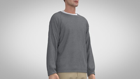 Raglan Sweatshirt, Marvelous Designer, Clo +obj, fbx