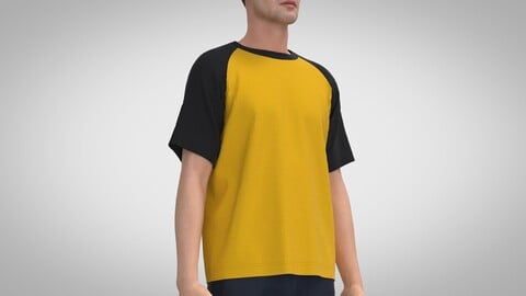 Raglan T-Shirt, Marvelous Designer, Clo + obj, fbx